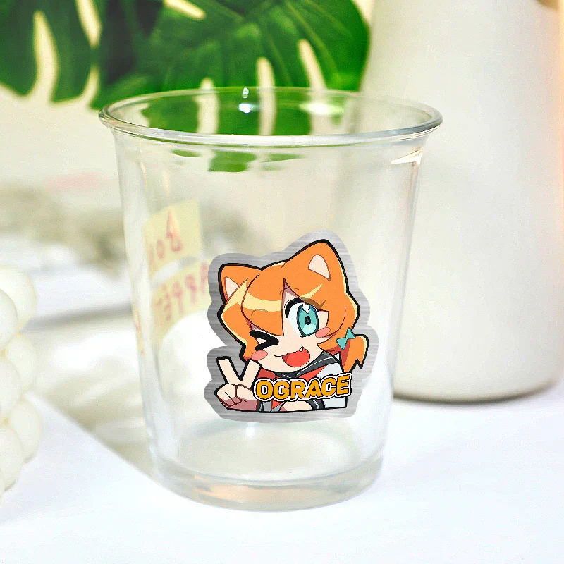 Custom Brushed Silver Stickers - Image 4