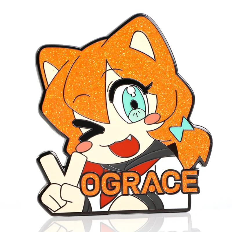 Custom Glitter Enamel Pins