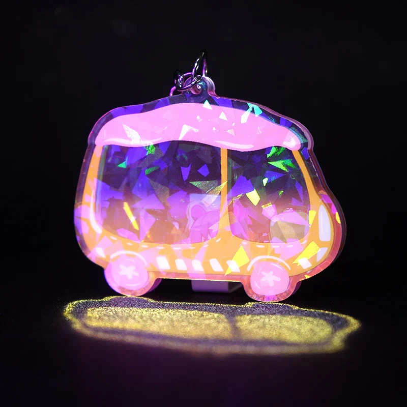 Custom Holographic Rainbow Shaker Keychains
