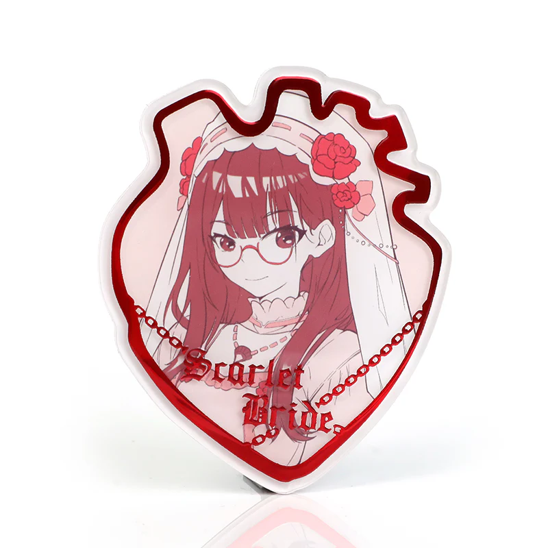 Custom Non-Clear Raised Foil Stamping Acrylic Fridge Magnets