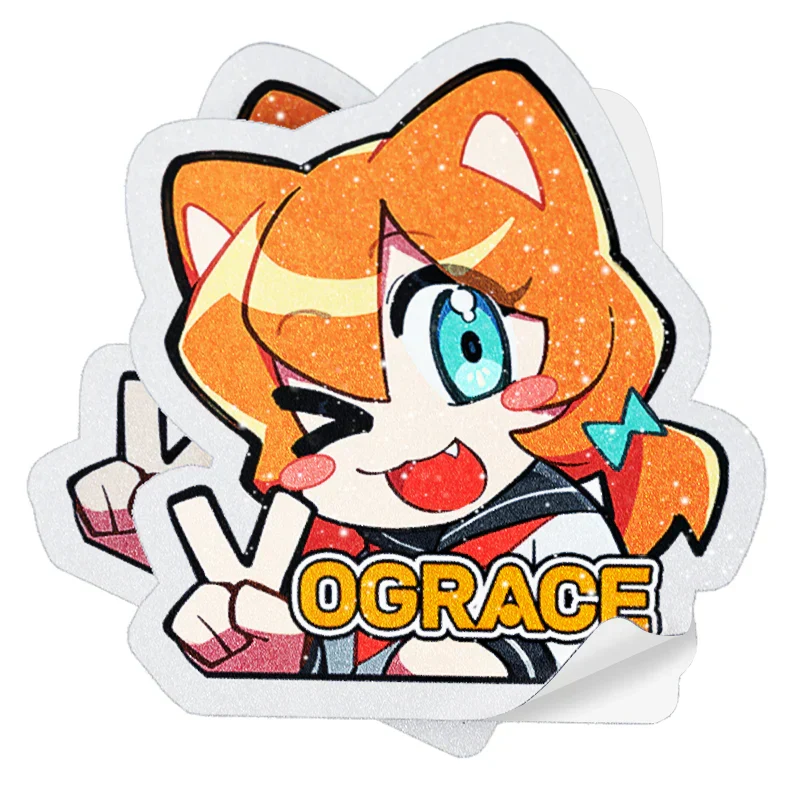 Custom Sand Glitter Frosted Stickers